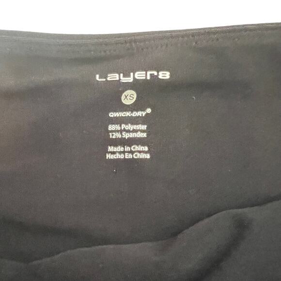 Layers Women's Capri Length Cutout Athletic Sporty  Sides Leggings Sz XS - Picture 5 of 9